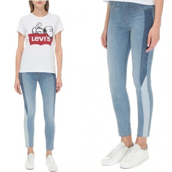 Levi’s 721 high rise skinny raw hem jeans 26 - Picture 1 of 5